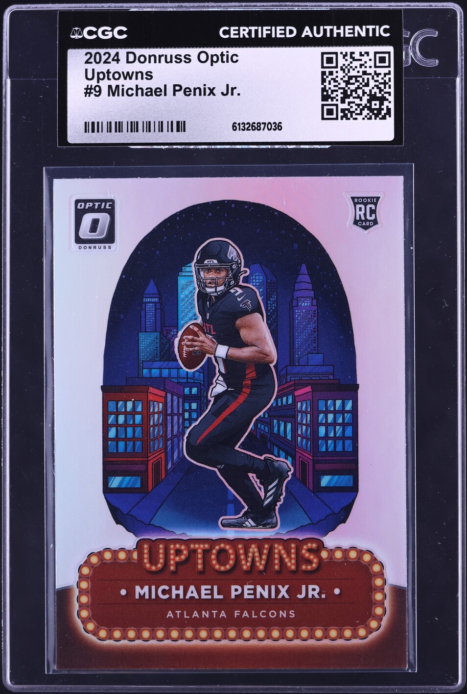 2024 Donruss Optic Uptowns Michael Penix Jr. ROOKIE #9 CGC AUTH