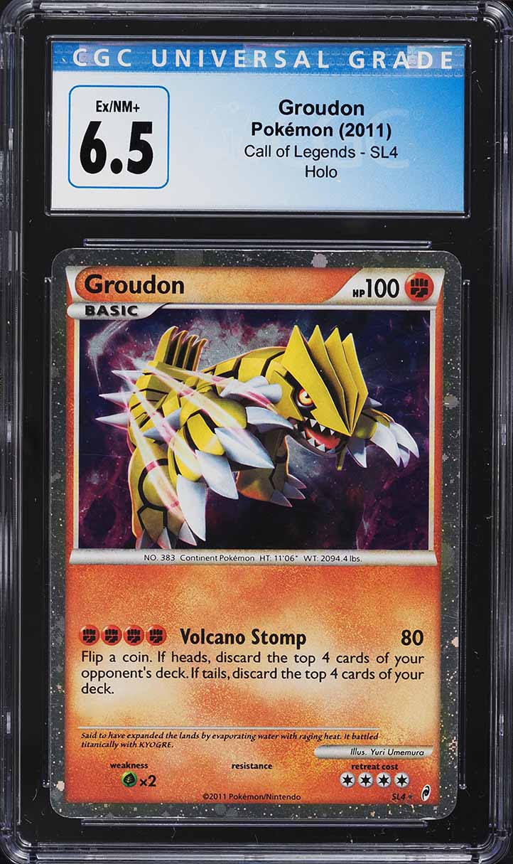 2011 Pokemon Call Of Legends Shiny Groudon #SL4 CGC 6.5 EXMT+
