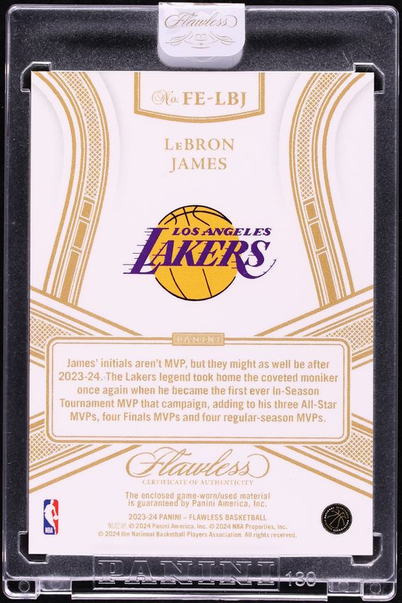 2023 Panini Flawless Fully Endorsed LeBron James JORDAN JUMPMAN LOGO ...
