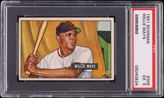 1951 Bowman Willie Mays ROOKIE #305 PSA 5 EX