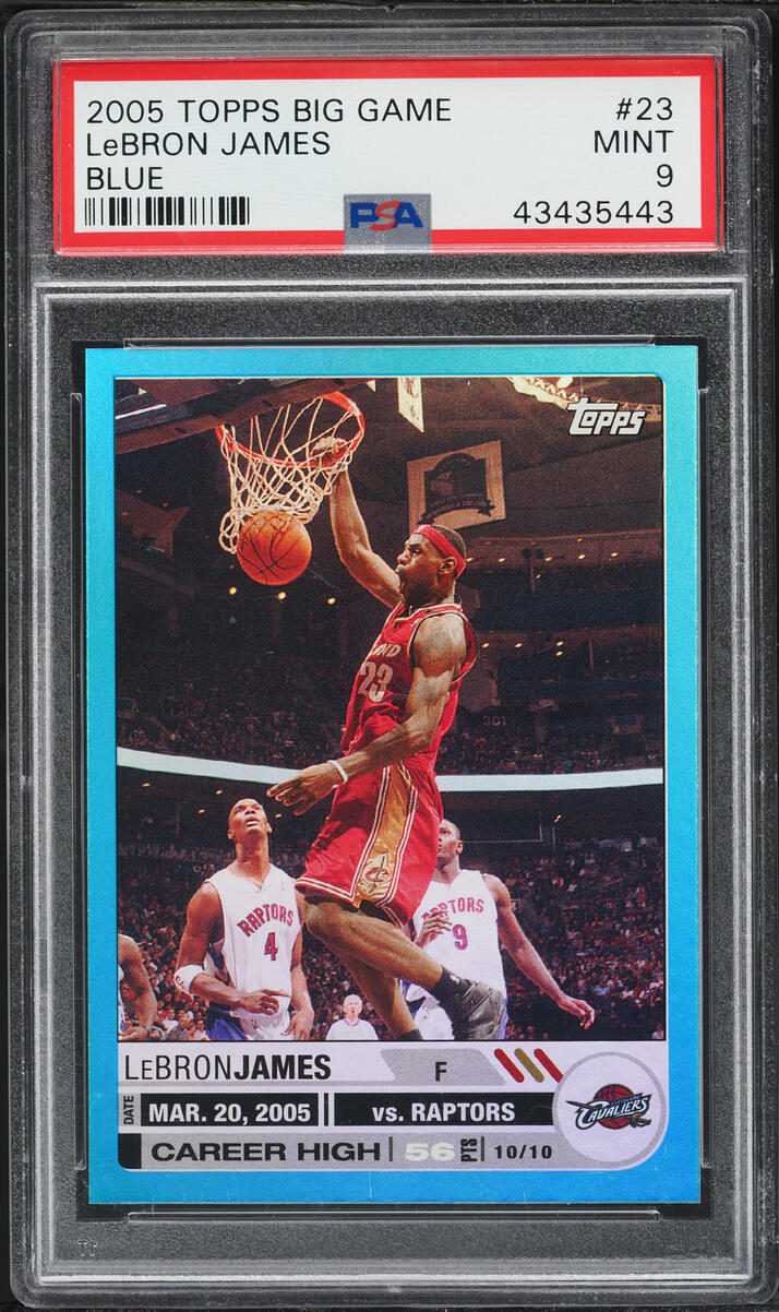 2005 Topps Big Game Blue LeBron James /33 #23 PSA 9 MINT