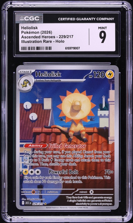 2026 Pokemon Mega Evolution Ascended Heroes IR Heliolisk #229 CGC 9 MINT