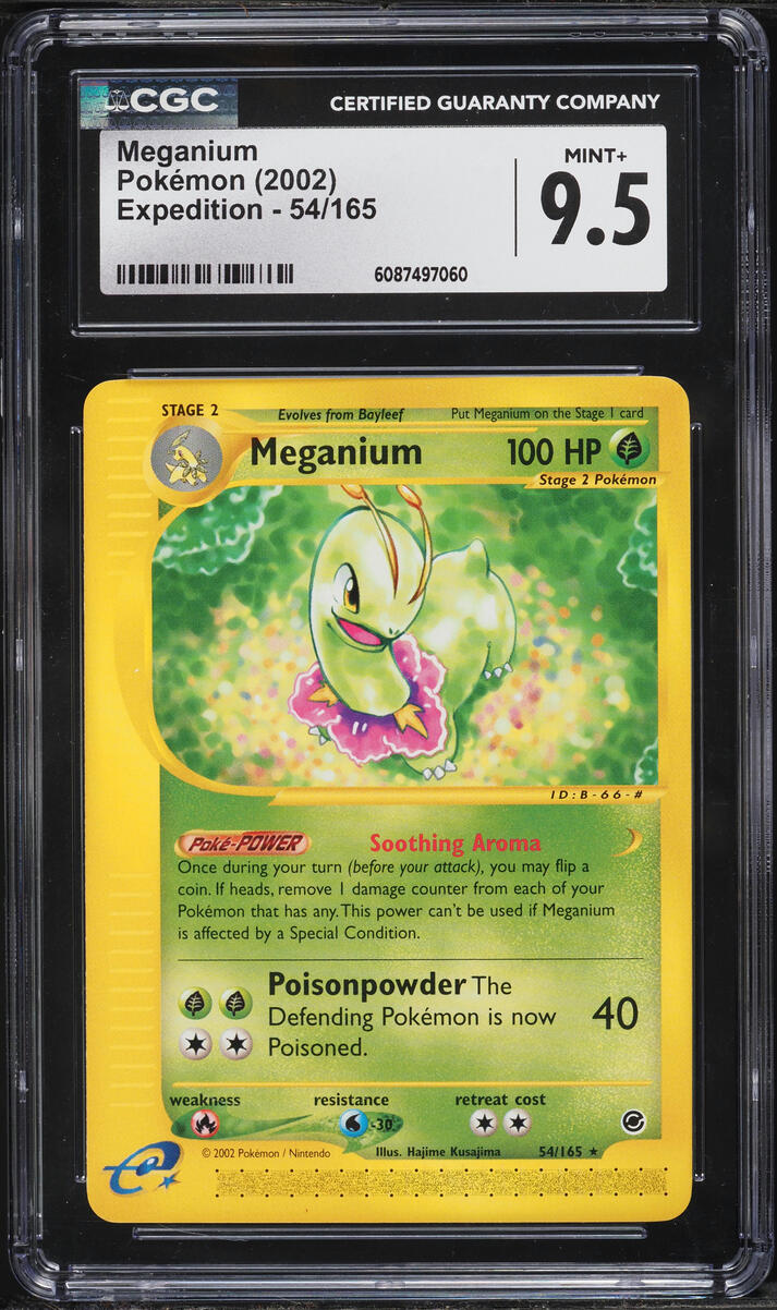 2002 Pokemon Expedition Meganium #54 CGC 9.5 MINT+
