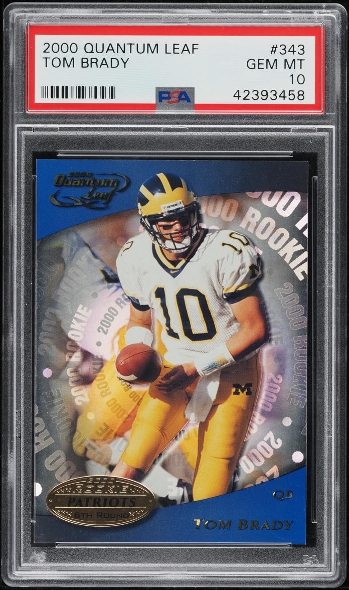 2000 Quantum Leaf Tom Brady ROOKIE #343 PSA 10 GEM MINT