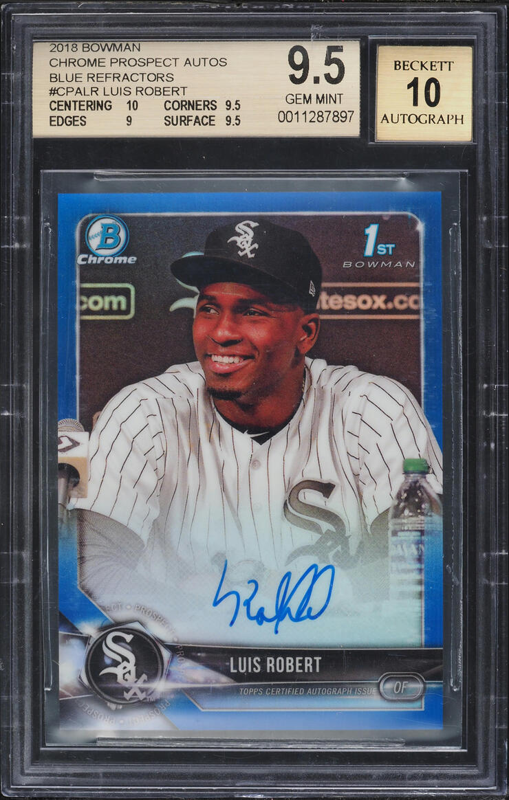 2018 Bowman Chrome Blue Refractor Luis Robert PROSPECT AUTO /150 #CPA-LR BGS 9.5 GEM MINT