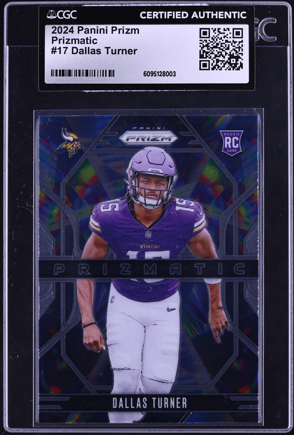 2024 Panini Prizm Prizmatic Dallas Turner ROOKIE #17 CGC AUTH