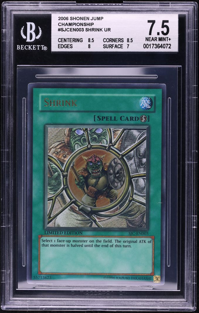 2006 Yu-Gi-Oh Shonen Jump Championship Shrink #SJC-EN003 BGS 7.5 NRMT+ ...