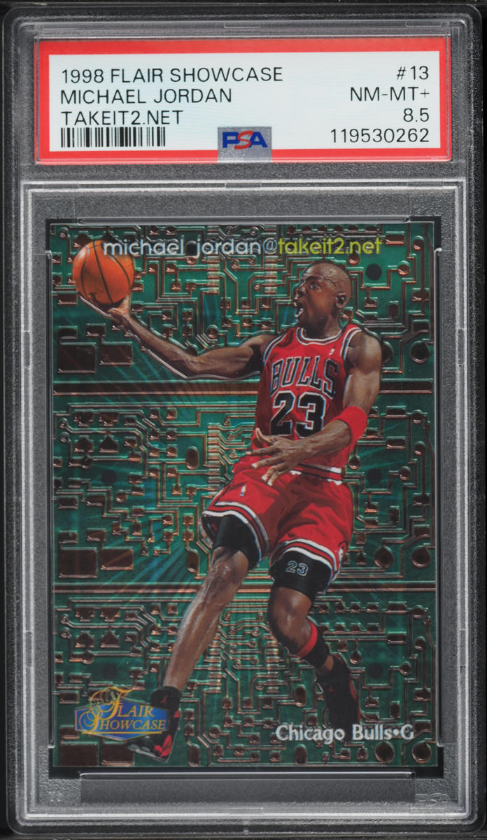 1998 Flair Showcase Takeit2.Net Michael Jordan /1000 #13 PSA 8.5 NM-MT+
