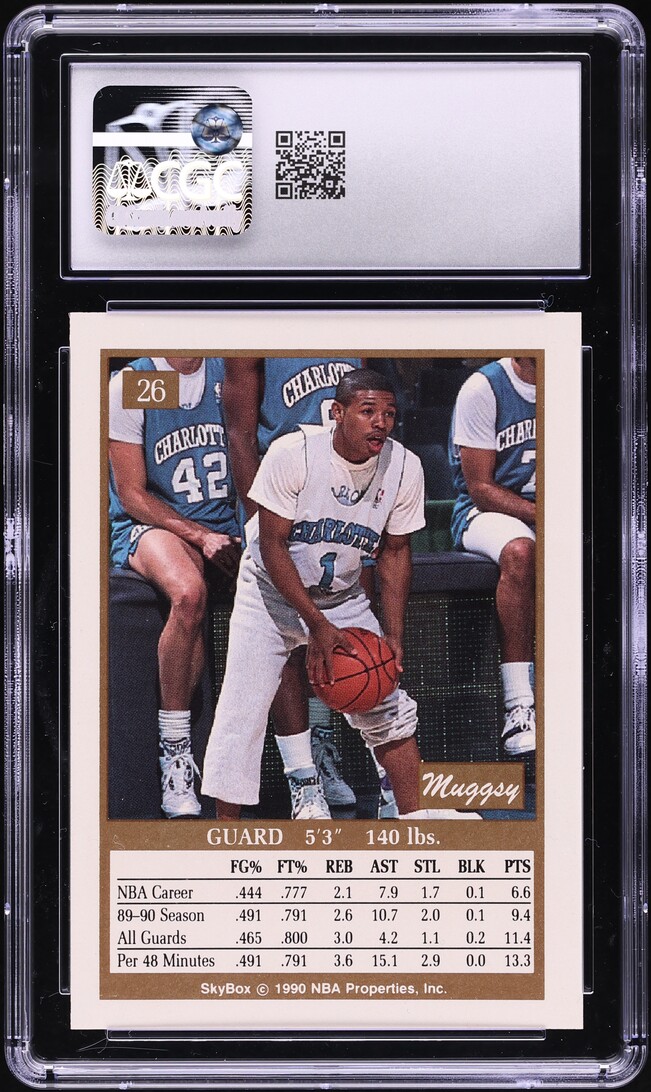 1990 Skybox Basketball Muggsy Bogues #26 CGC 8.5 NM-MT+