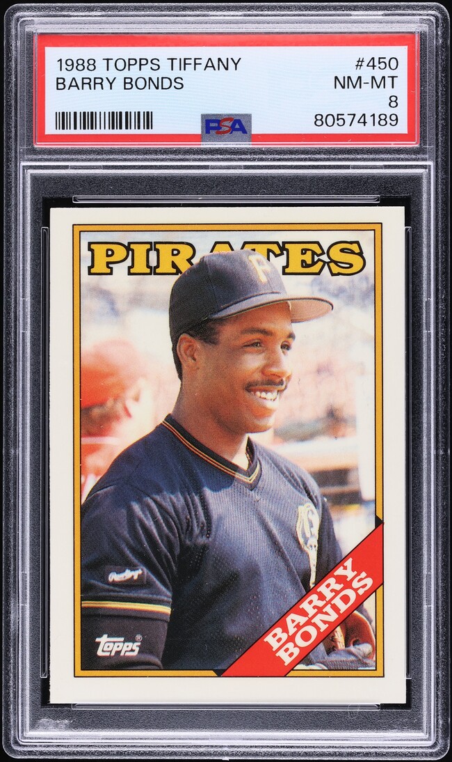 1988 Topps Tiffany Barry Bonds #450 PSA 8 NM-MT