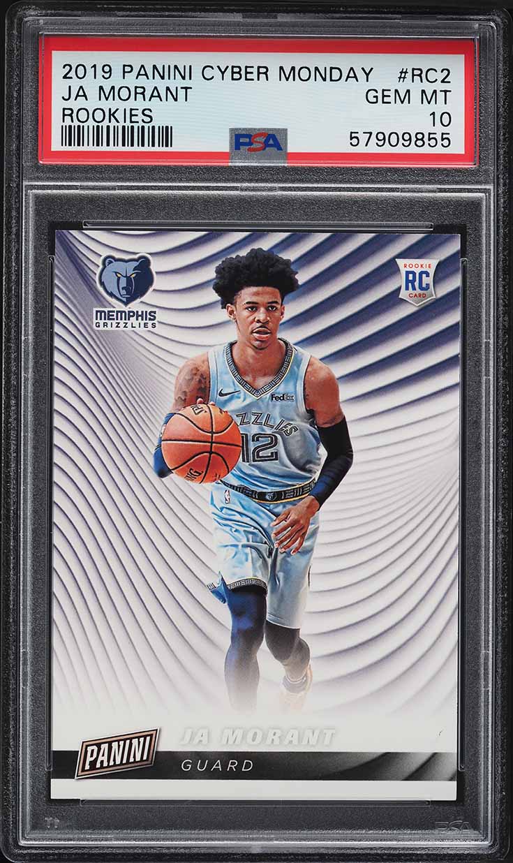2019 Panini Mosaic Reactive Orange Ja Morant ROOKIE #219 PSA 10