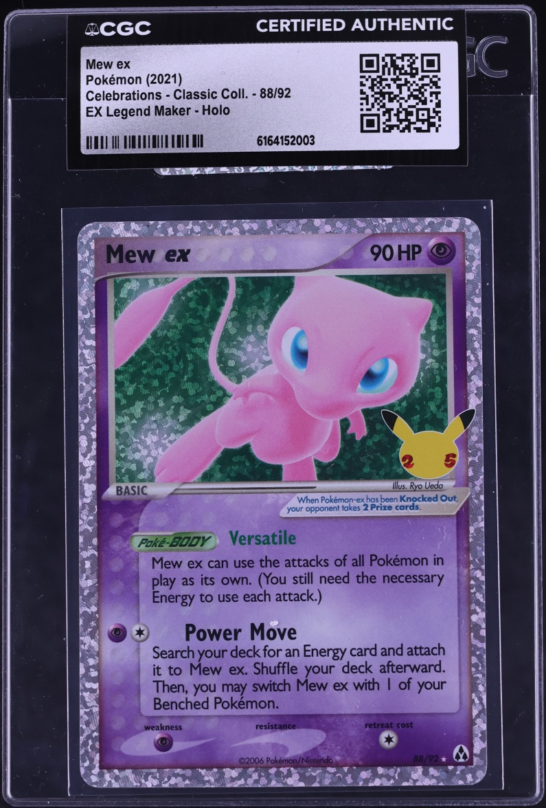2021 Pokemon Sword & Shield Celebrations Classic Collection Holo Mew Ex #88 CGC AUTH