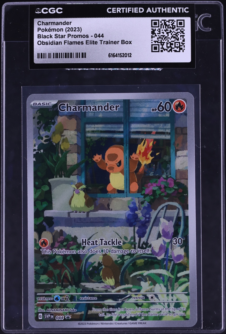 2023 Pokemon Scarlet & Violet Promo Obsidian Flames ETB Full Art Charmander #44 CGC AUTH