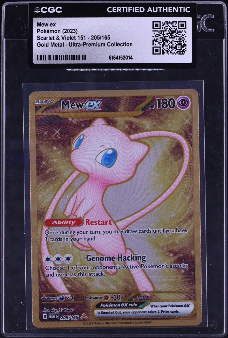 2023 Pokemon Scarlet & Violet 151 Ultra Premium Collection Gold Metal Mew Ex #205 CGC AUTH