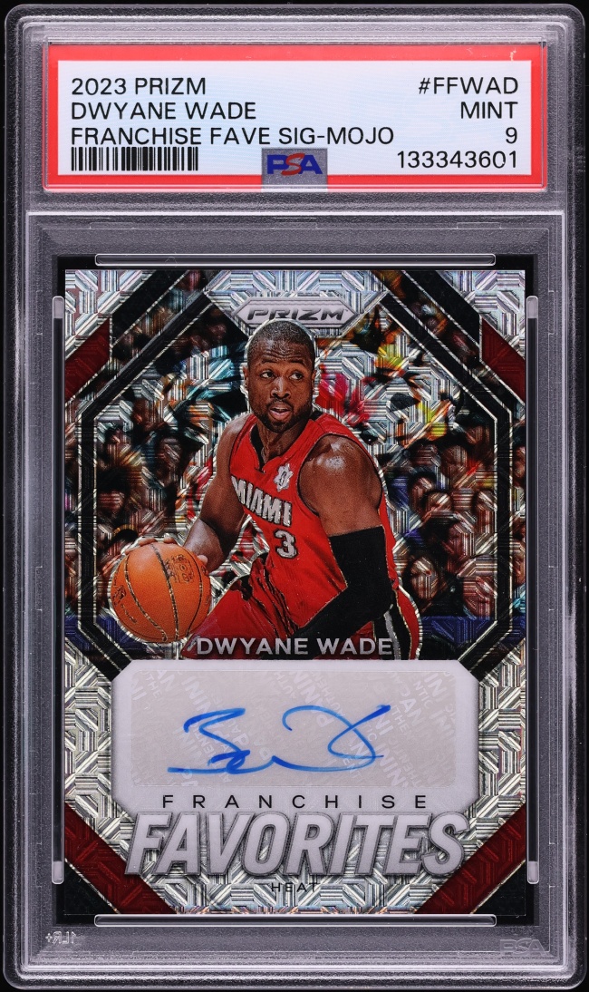 2023 Panini Prizm Franchise Favorites Mojo Dwyane Wade AUTO /25 #FF-WAD PSA 9 MINT