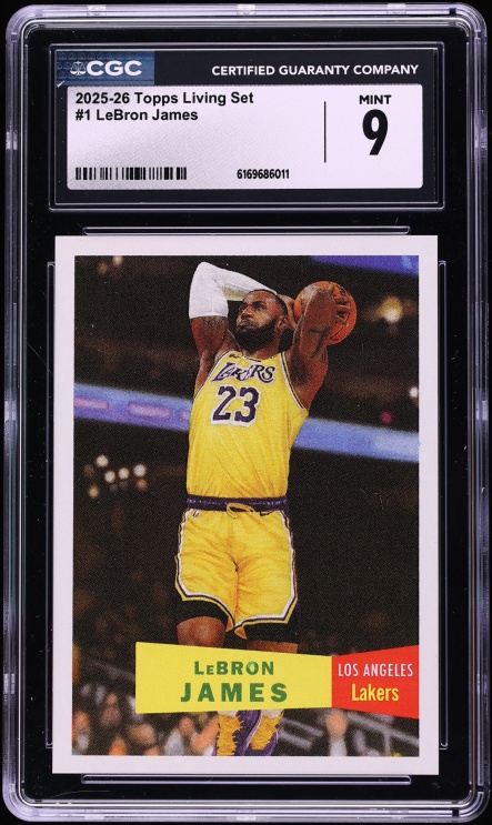 2025 Topps Living Set LeBron James #1 CGC 9 MINT