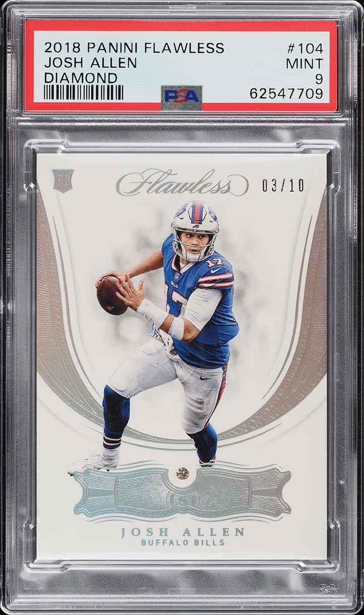 2018 Panini Flawless Diamond Josh Allen ROOKIE /10 #104 PSA 9 MINT