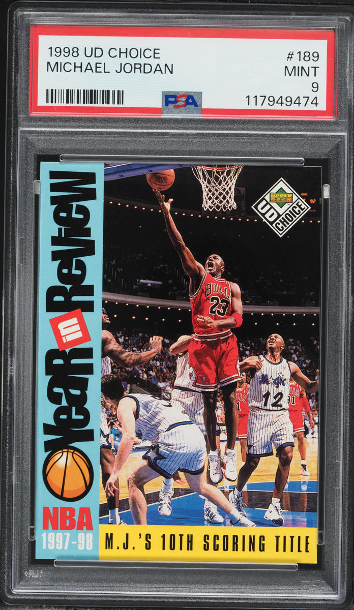 1998 Upper Deck Choice Michael Jordan #189 PSA 9 MINT