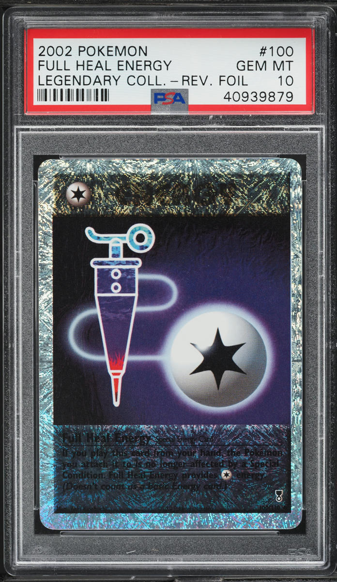 2002 Pokemon Legendary Collection Reverse Holo Full Heal Energy #100 PSA 10 GEM