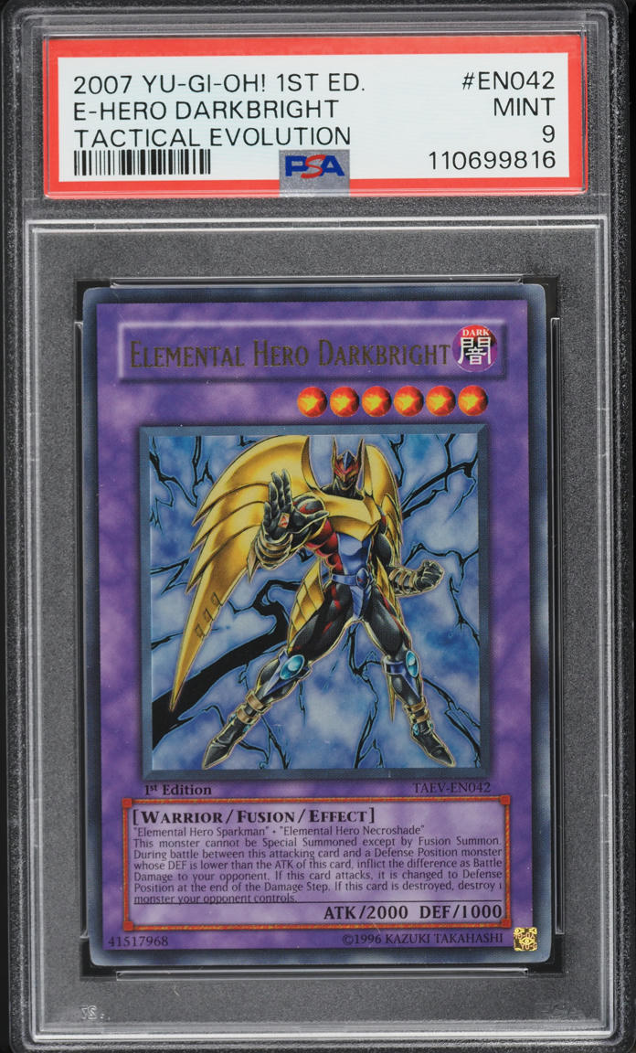 2007 YuGiOh! Tactical Evolution 1st Ed EHero Darkbright TAEVEN042