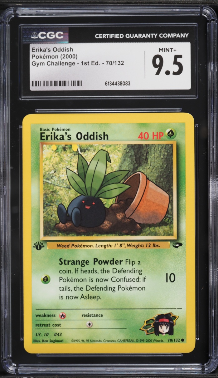 2000 Pokemon Gym Challenge 1st Edition Erika's Oddish #70 CGC 9.5 MINT+