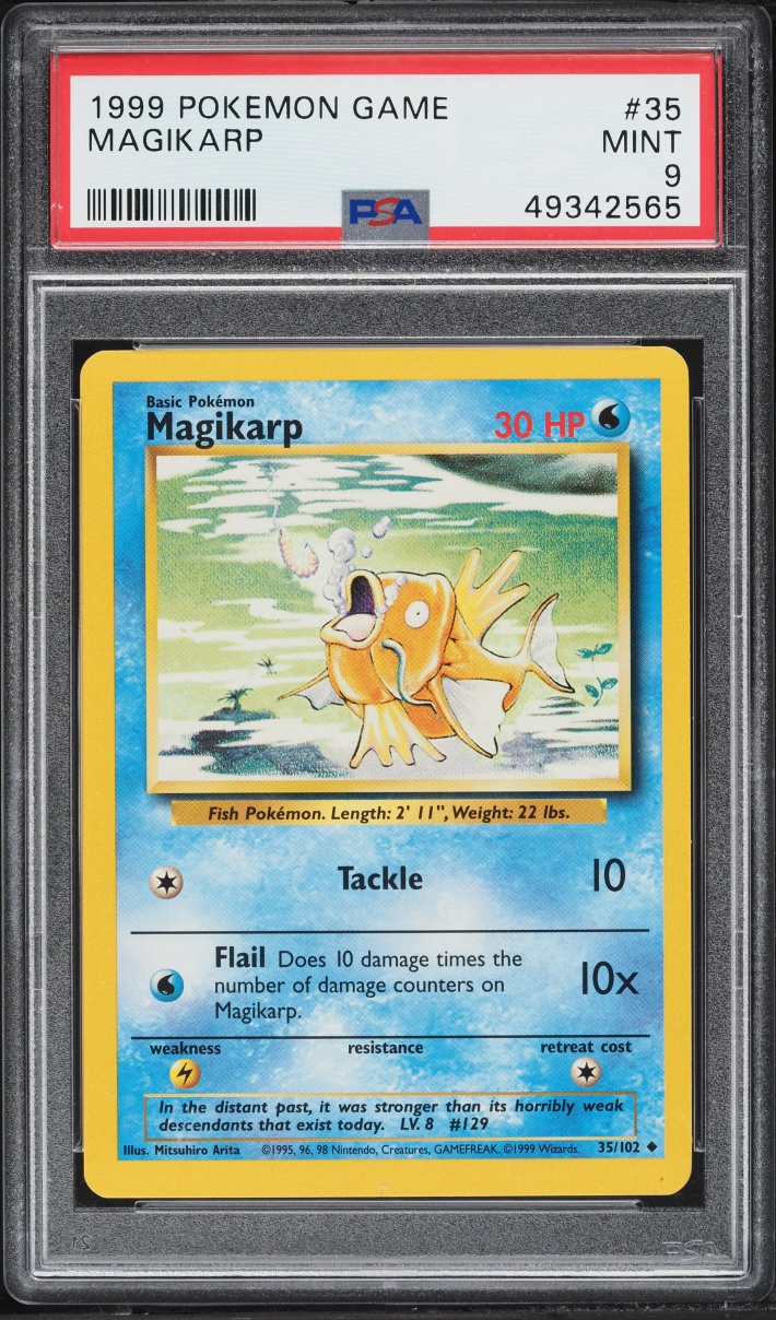 1999 Pokemon Base Set Magikarp #35 PSA 9 MINT