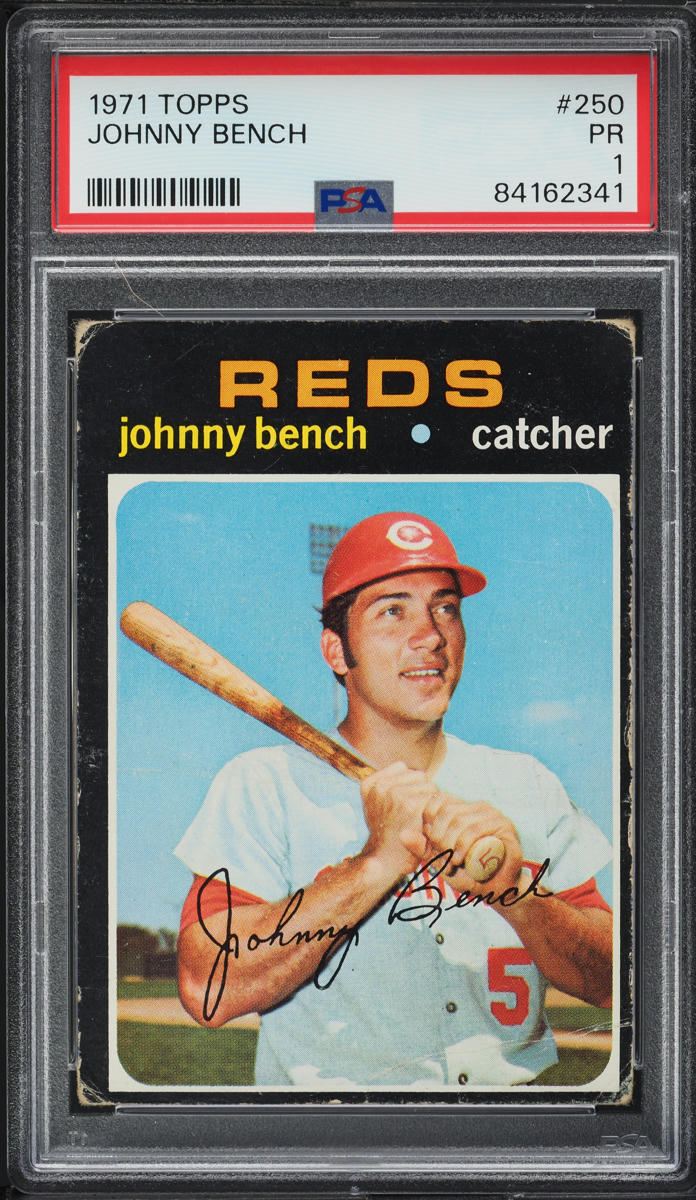 1971 Topps Johnny Bench #250 PSA 1 PR