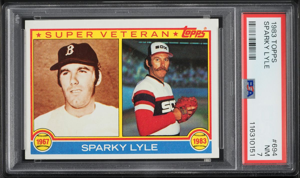 1983 Topps Sparky Lyle SUPER VETERAN #694 PSA 7 NRMT