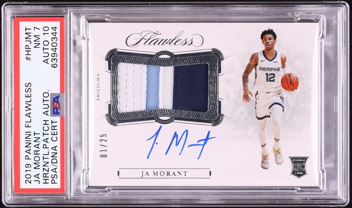 2019 panini Ja Morant Blue 99枚限定RC PSA10 2019 panini Ja Morant