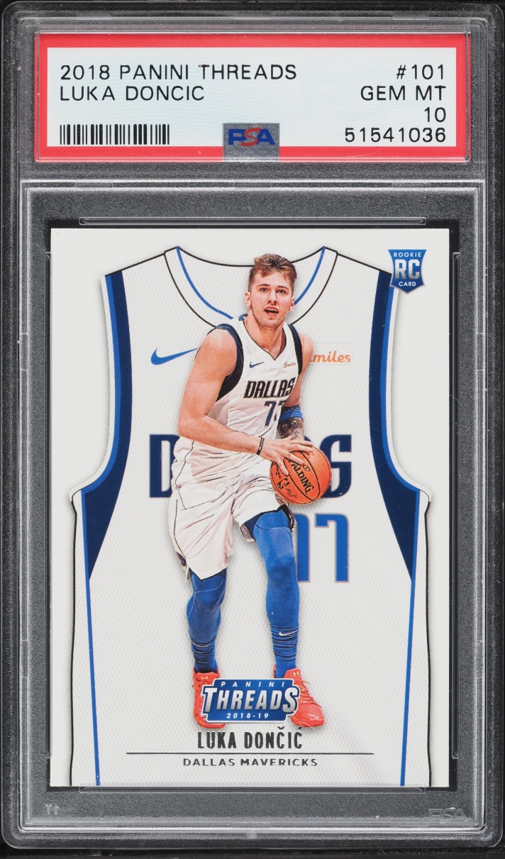 2018 Panini Threads Luka Doncic ROOKIE #101 PSA 10 GEM MINT