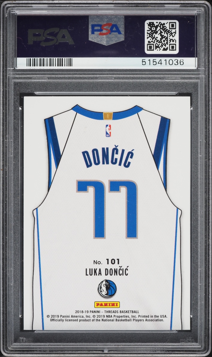 2018 Panini Threads Luka Doncic ROOKIE #101 PSA 10 GEM MINT