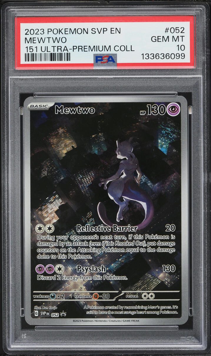 2023 Pokemon Scarlet & Violet Promo 151 Ultra Premium Collection Alt Art Mewtwo #52 PSA 10 GEM