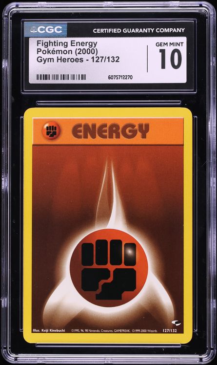 2000 Pokemon Gym Heroes Fighting Energy #127 CGC 10 GEM MINT