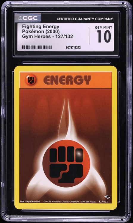2000 Pokemon Gym Heroes Fighting Energy #127 CGC 10 GEM MINT