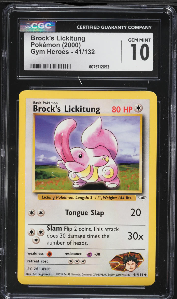 2000 Pokemon Gym Heroes Brock's Lickitung #41 CGC 10 GEM MINT