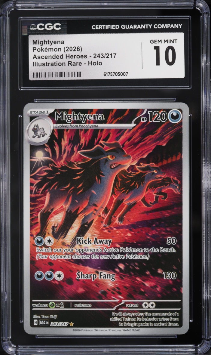 2026 Pokemon Mega Evolution Ascended Heroes IR Mightyena #243 CGC 10 GEM MINT