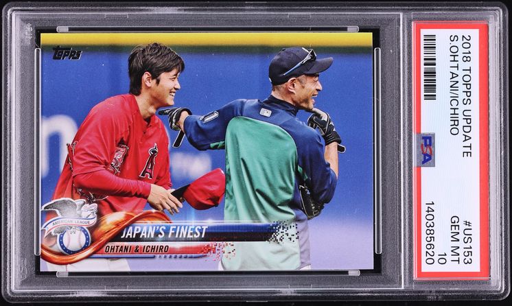 2018 Topps Update Ichiro & Shohei Ohtani ROOKIE #US153 PSA 10 GEM MINT