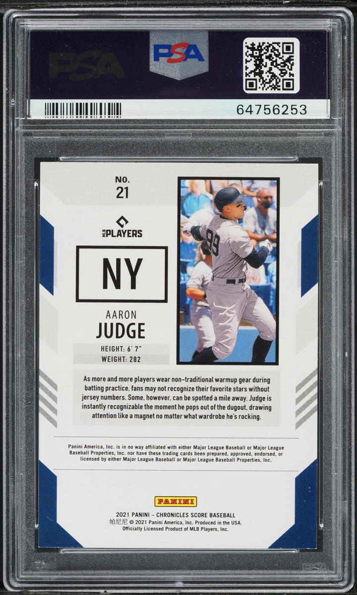 2021 Panini Chronicles Score Aaron Judge #21 PSA 9 MINT