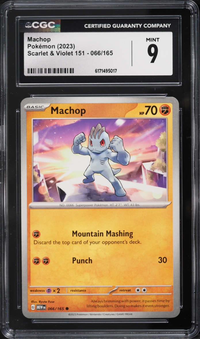 2023 Pokemon Scarlet & Violet 151 Machop #066 CGC 9 MINT