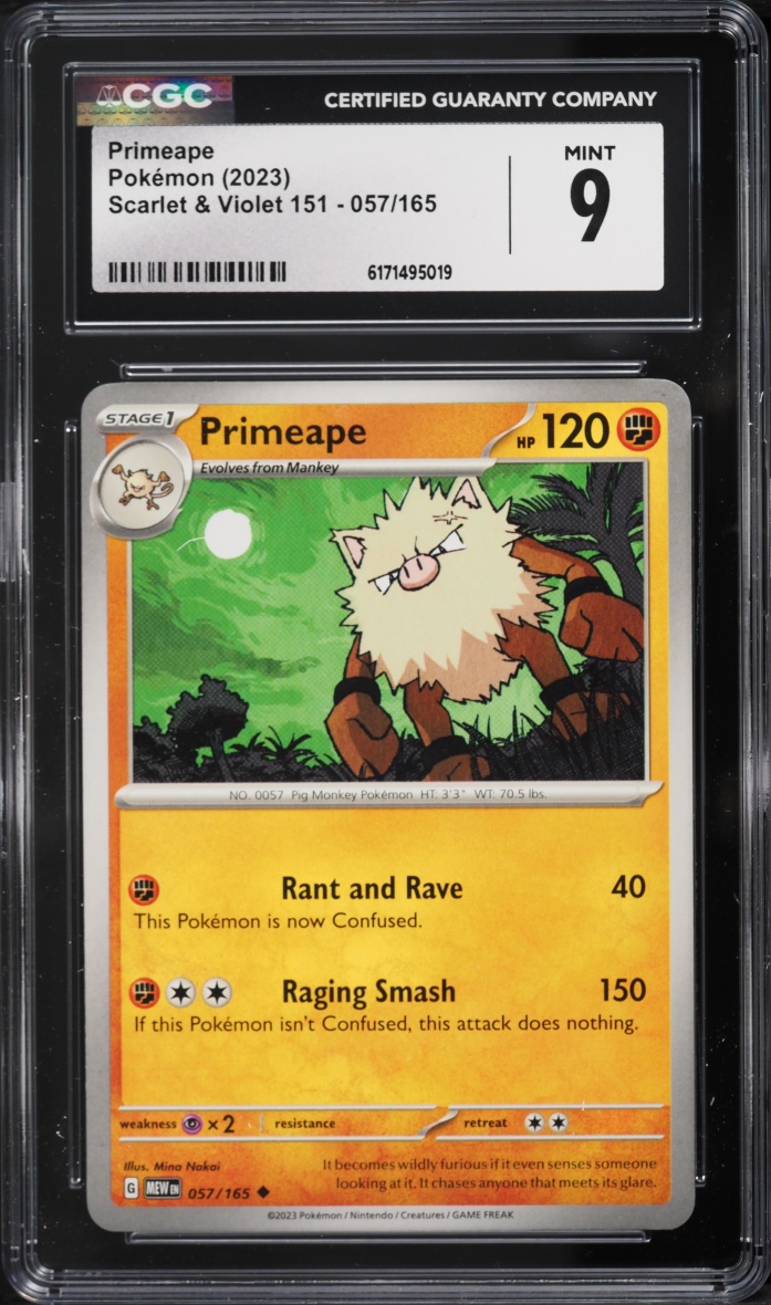 2023 Pokemon Scarlet & Violet 151 Primeape #057 CGC 9 MINT