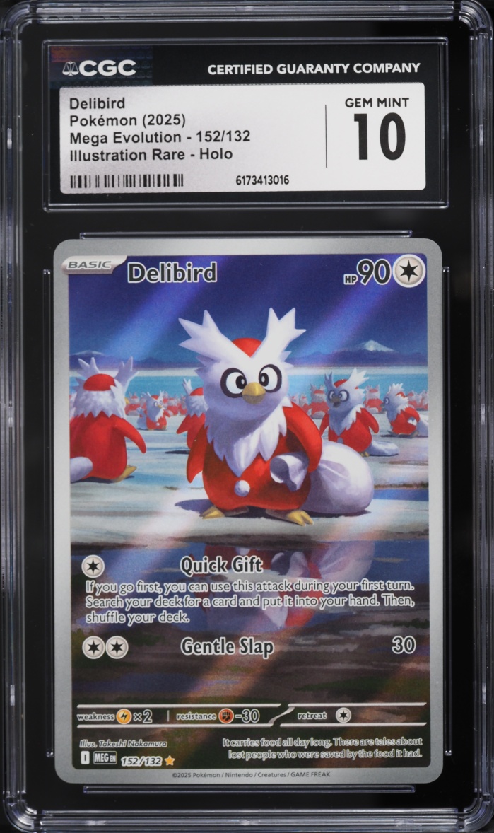 2025 Pokemon Mega Evolution IR Delibird #152 CGC 10 GEM MINT