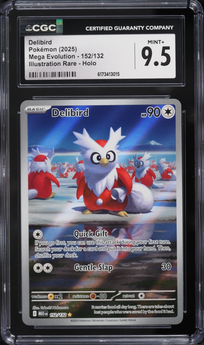 2025 Pokemon Mega Evolution IR Delibird #152 CGC 9.5 MINT+