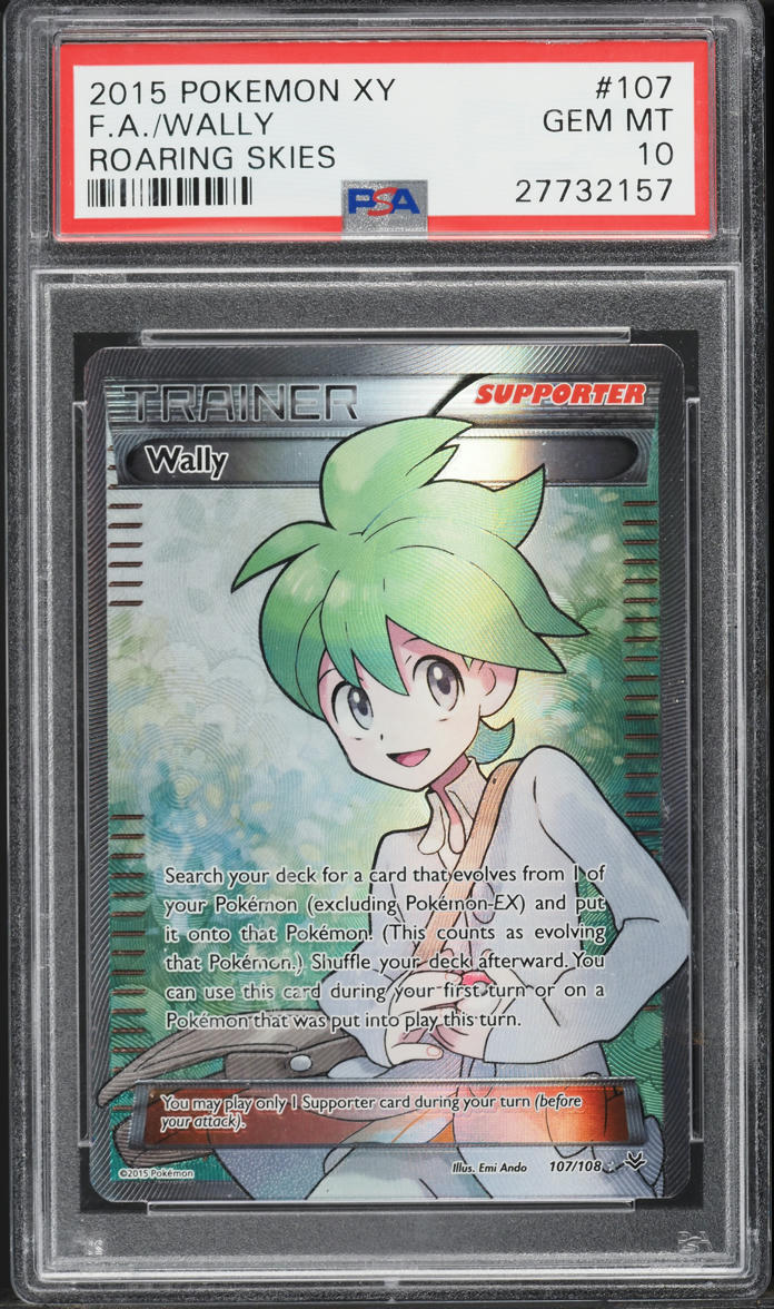 2015 Pokemon XY Roaring Skies Full Art Wally #107 PSA 10 GEM MINT