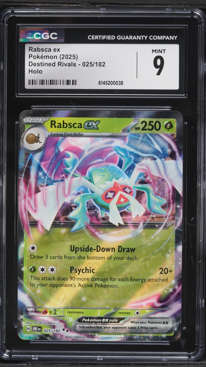 2025 Pokemon Scarlet & Violet Destined Rivals Holo Rabsca ex #25 CGC 9 MINT
