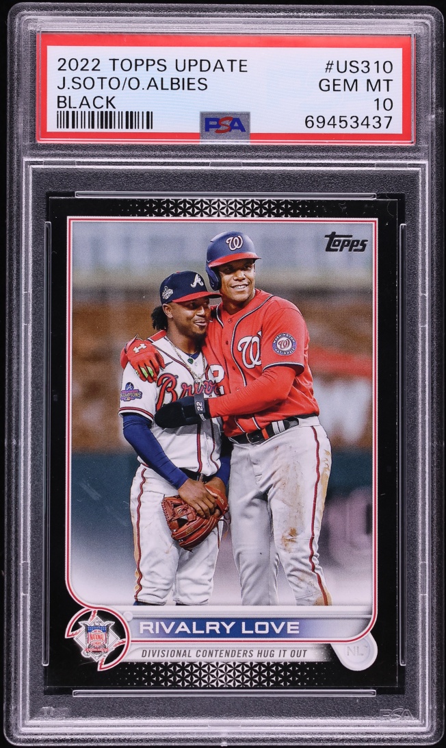 2022 Topps Update Black Juan Soto Ozzie Albies /71 #US310 PSA 10 GEM MINT