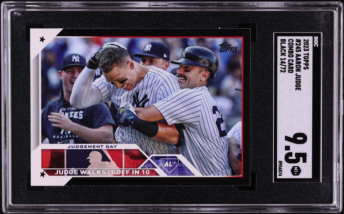 2023 Topps Combo Card Black Aaron Judge /72 #245 SGC 9.5 MINT+