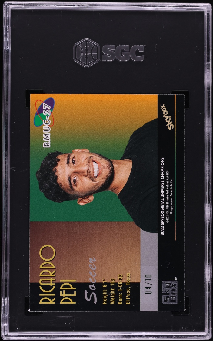 2022 Metal Universe Champions '97 Precious Metal Gems PMG Green Ricardo Pepi /10 SGC 8 NM-MT - Photo 2