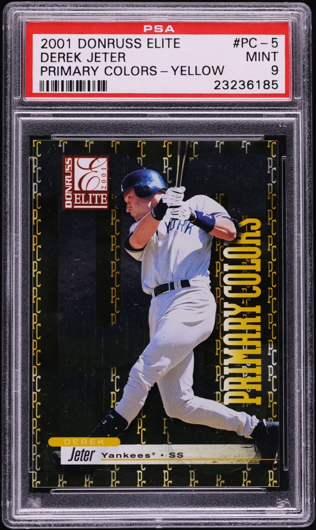 2001 Donruss Elite Primary Colors Yellow Derek Jeter /25 #PC-5 PSA 9 MINT