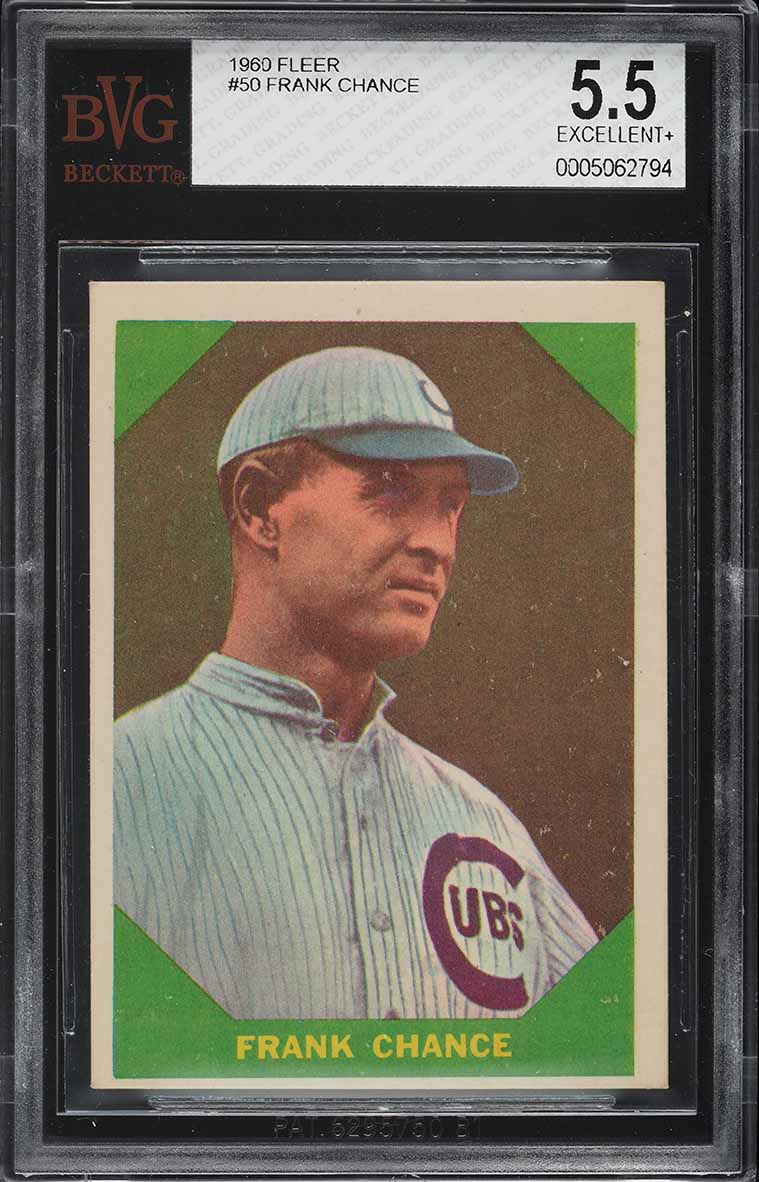 1960 Fleer Frank Chance #50 BVG 5.5 EX+
