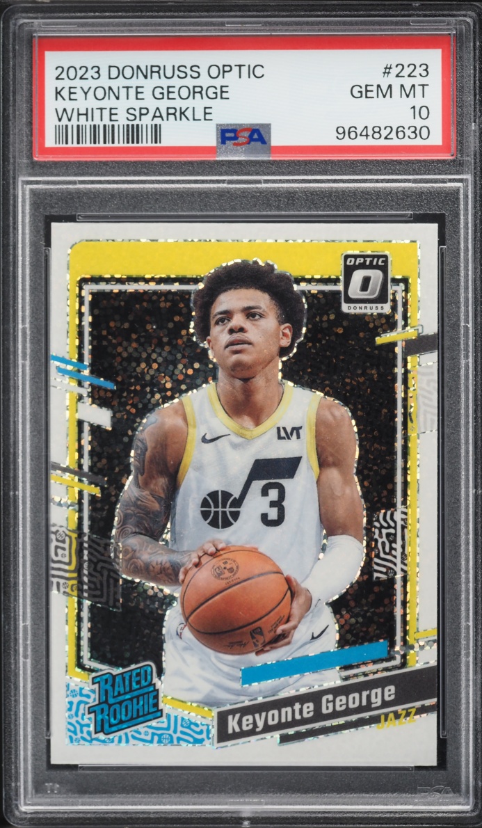 2023 Donruss Optic White Sparkle Keyonte George ROOKIE #223 PSA 10 GEM MINT